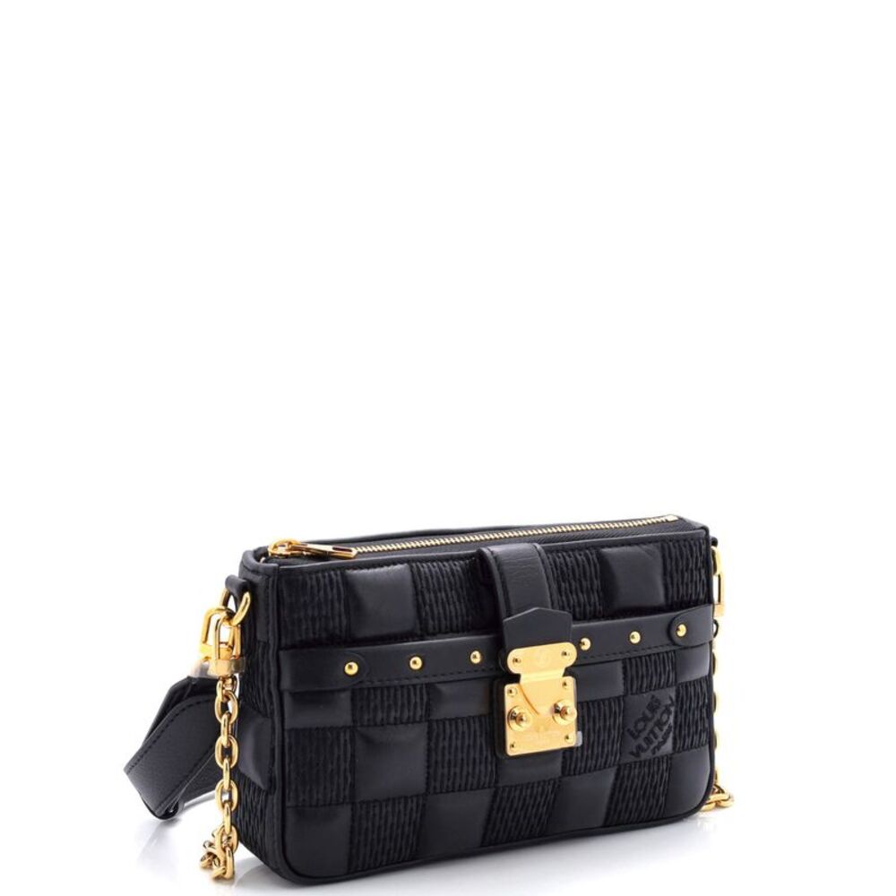 Louis Vuitton Pochette Troca Damier Quilted Lambskin MM Black - Picture 2 of 9